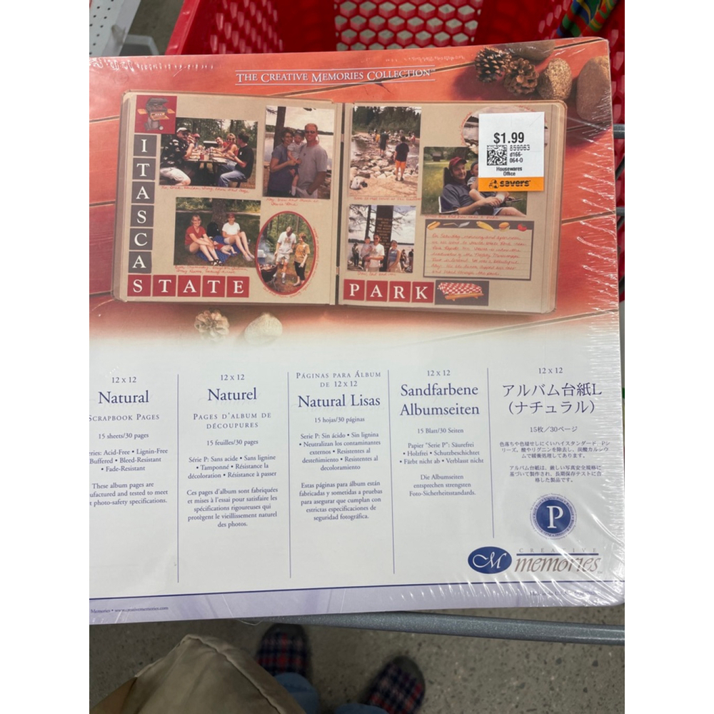 Creative Memories 12x12 Natural Scrapbook Pages 15 Sheets 30 Pages NEW